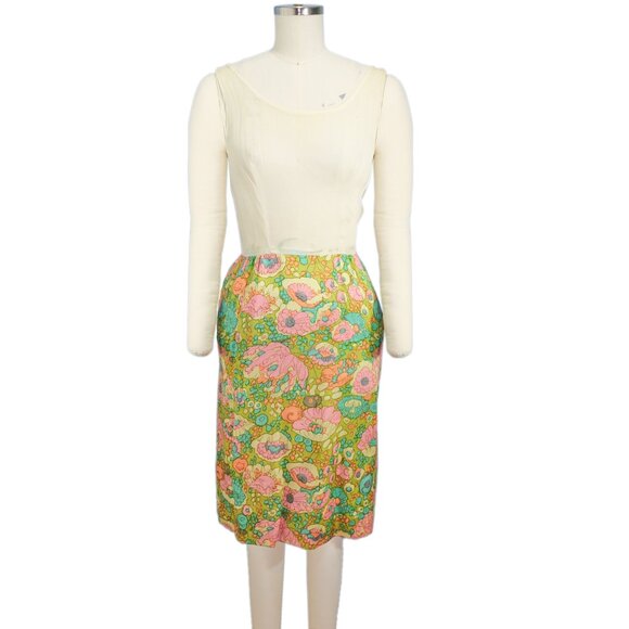 Vintage 1960's Floral Print Two Piece Dress - Designer Unknown - Picture 6 of 13